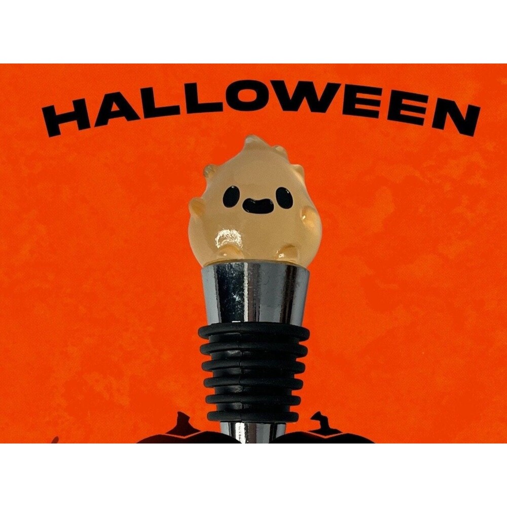 Spooky Yet Adorable Ghost Flame Wine Bottle Stopper for Halloween Decor